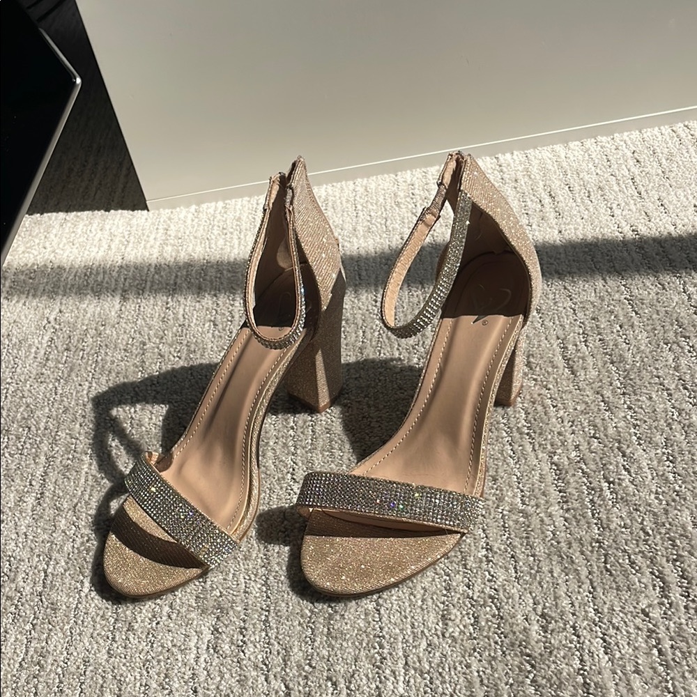 Windsor Rose Gold Block Heel